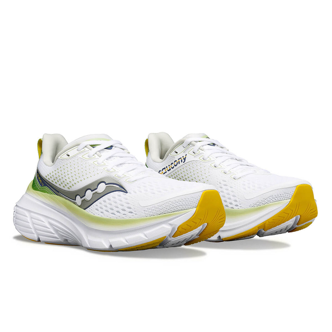 Saucony Guide 17 Womens Running Shoes | White/fern front