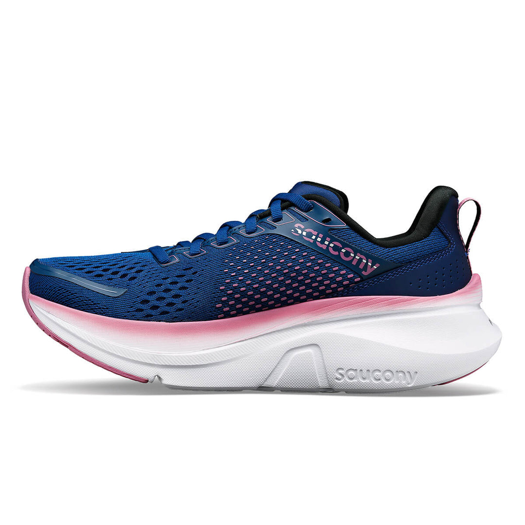 Saucony Guide 17 Womens Running Shoes | Navy/orchid medial view