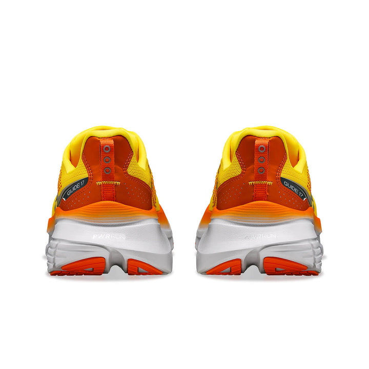 Saucony Guide 17 Mens Running Shoes | Pepper/canary back