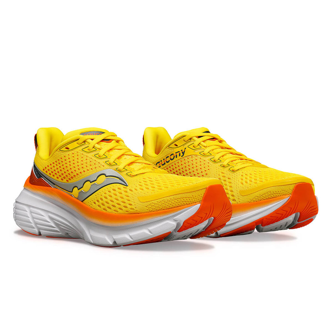Saucony Guide 17 Mens Running Shoes | Pepper/canary front