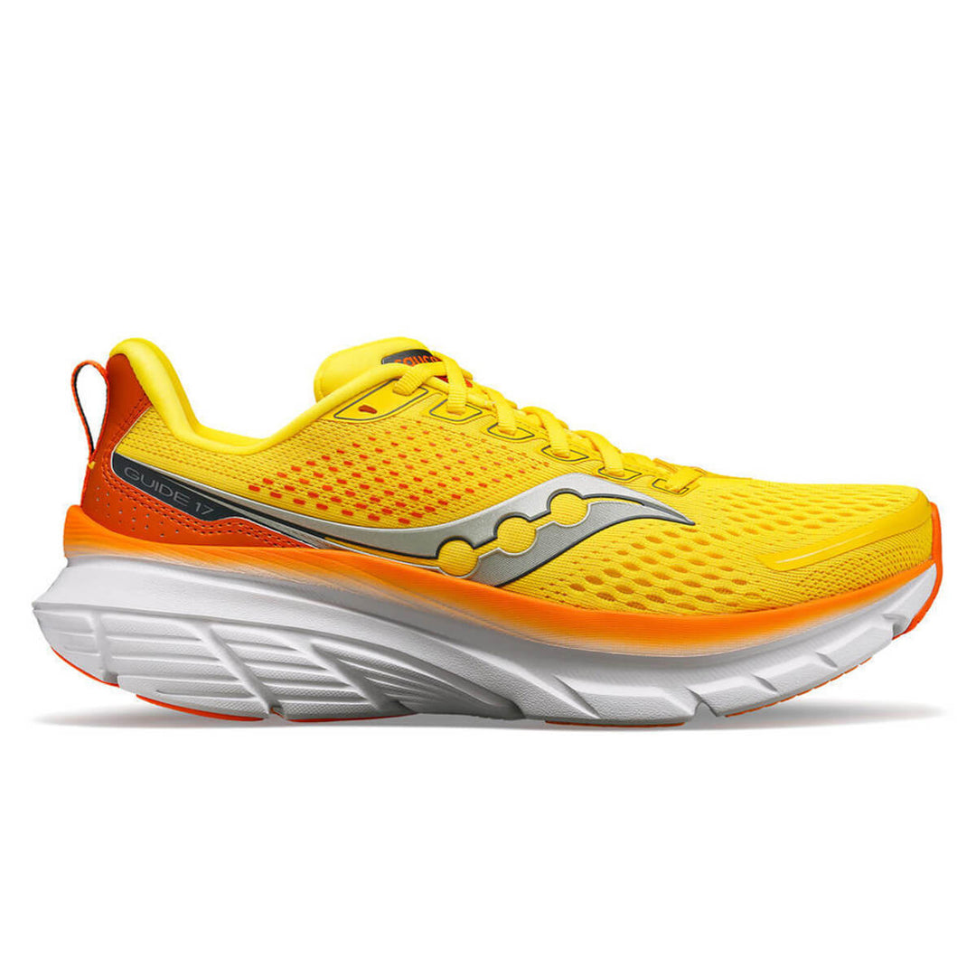Saucony Guide 17 Mens Running Shoes | Pepper/canary