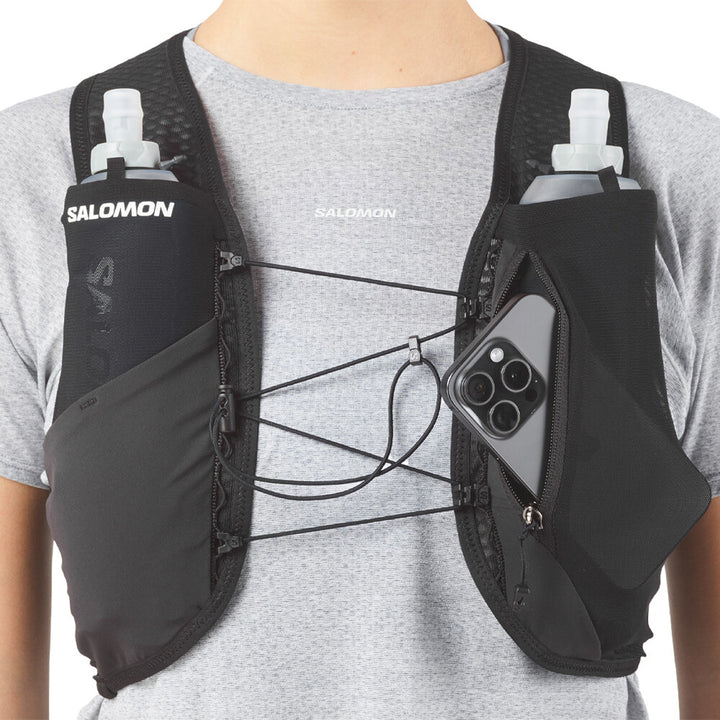 Salomon GRVL Skin 4 Running Vest With Flasks | Black