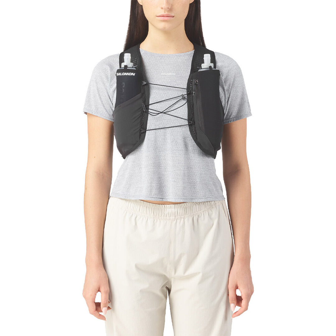Salomon GRVL Skin 4 Running Vest With Flasks | Black