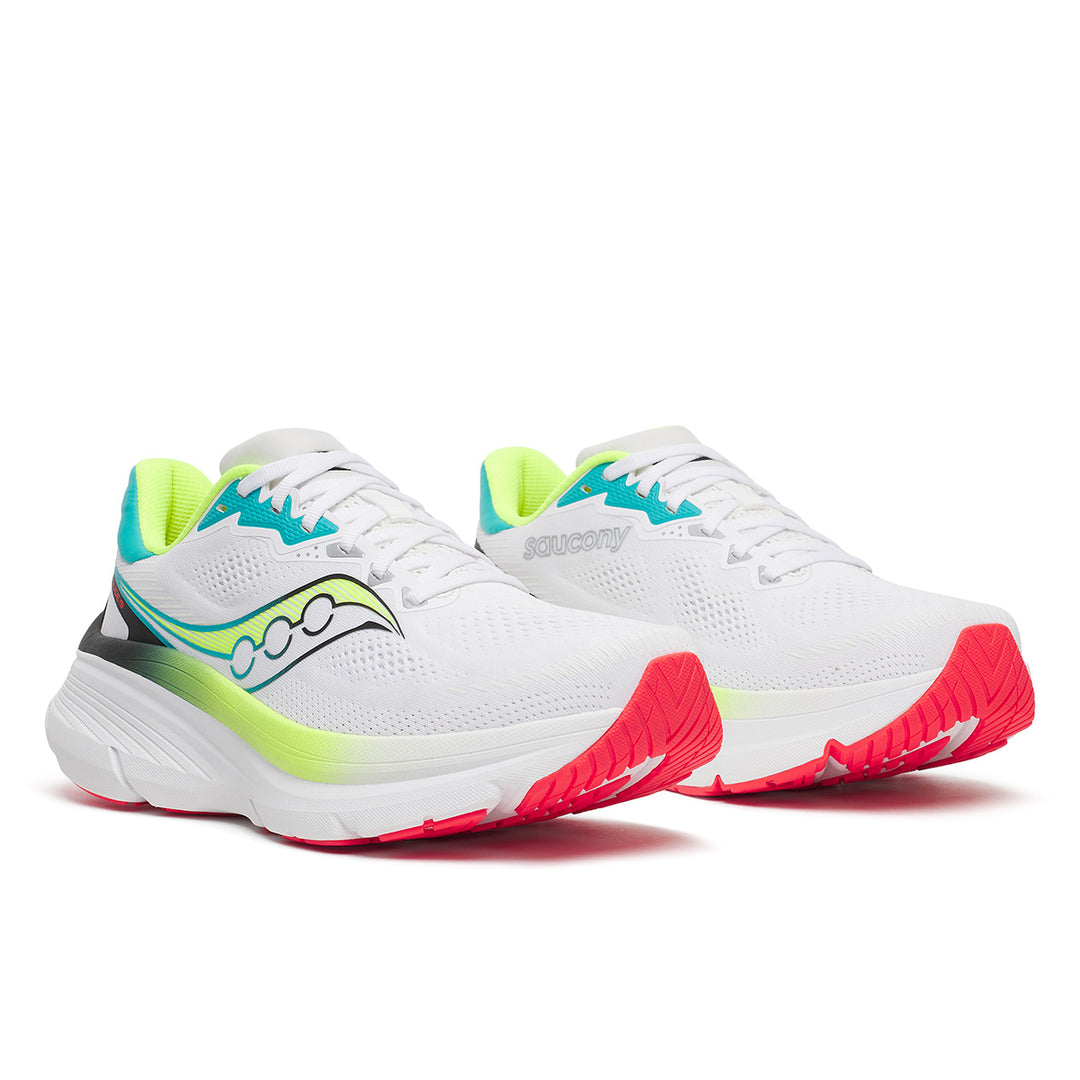 Saucony Guide 19 Mens | White/citron