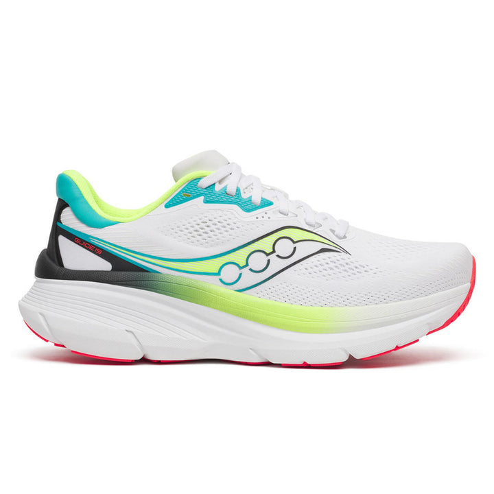 Saucony Guide 19 Mens | White/citron