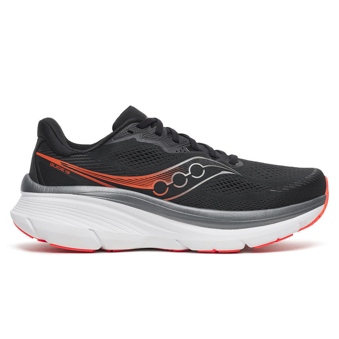 Saucony Guide 19 Mens | Black/vizired