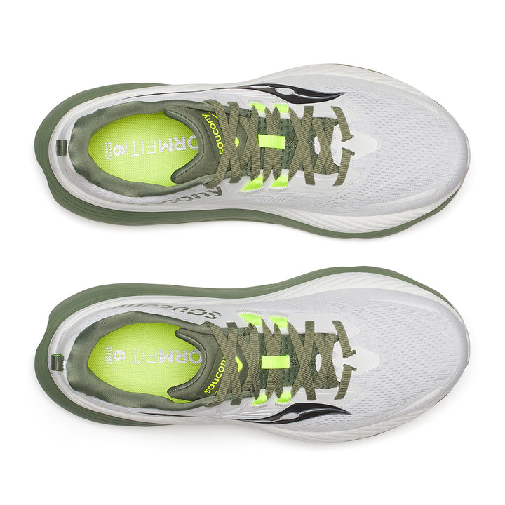 Saucony Hurricane 24 Mens | White/olivine