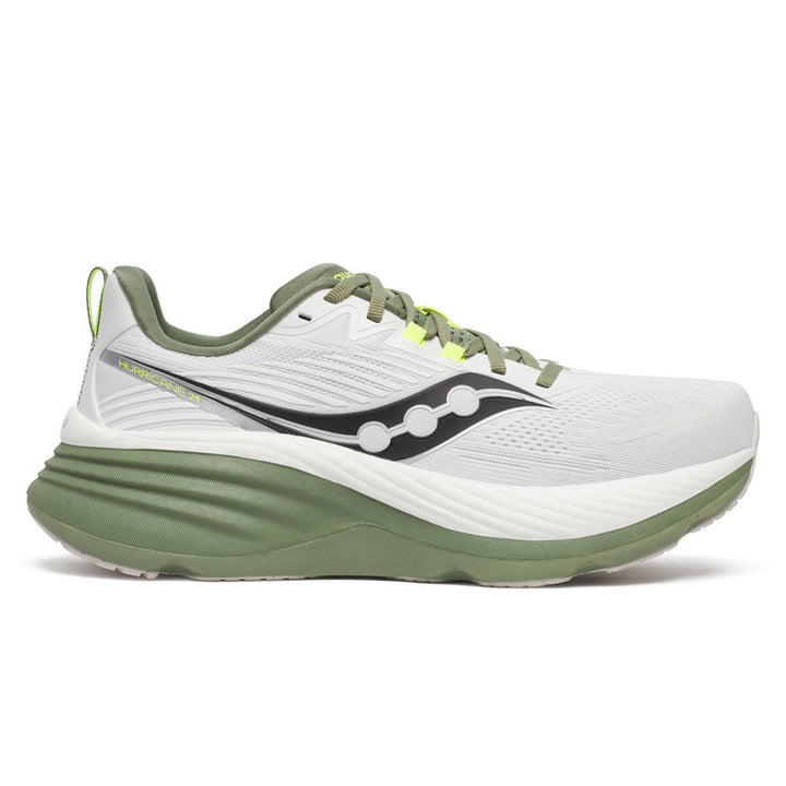 Saucony Hurricane 24 Mens | White/olivine