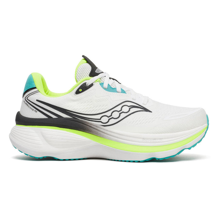 Saucony Hurricane 26 Mens | White/citron