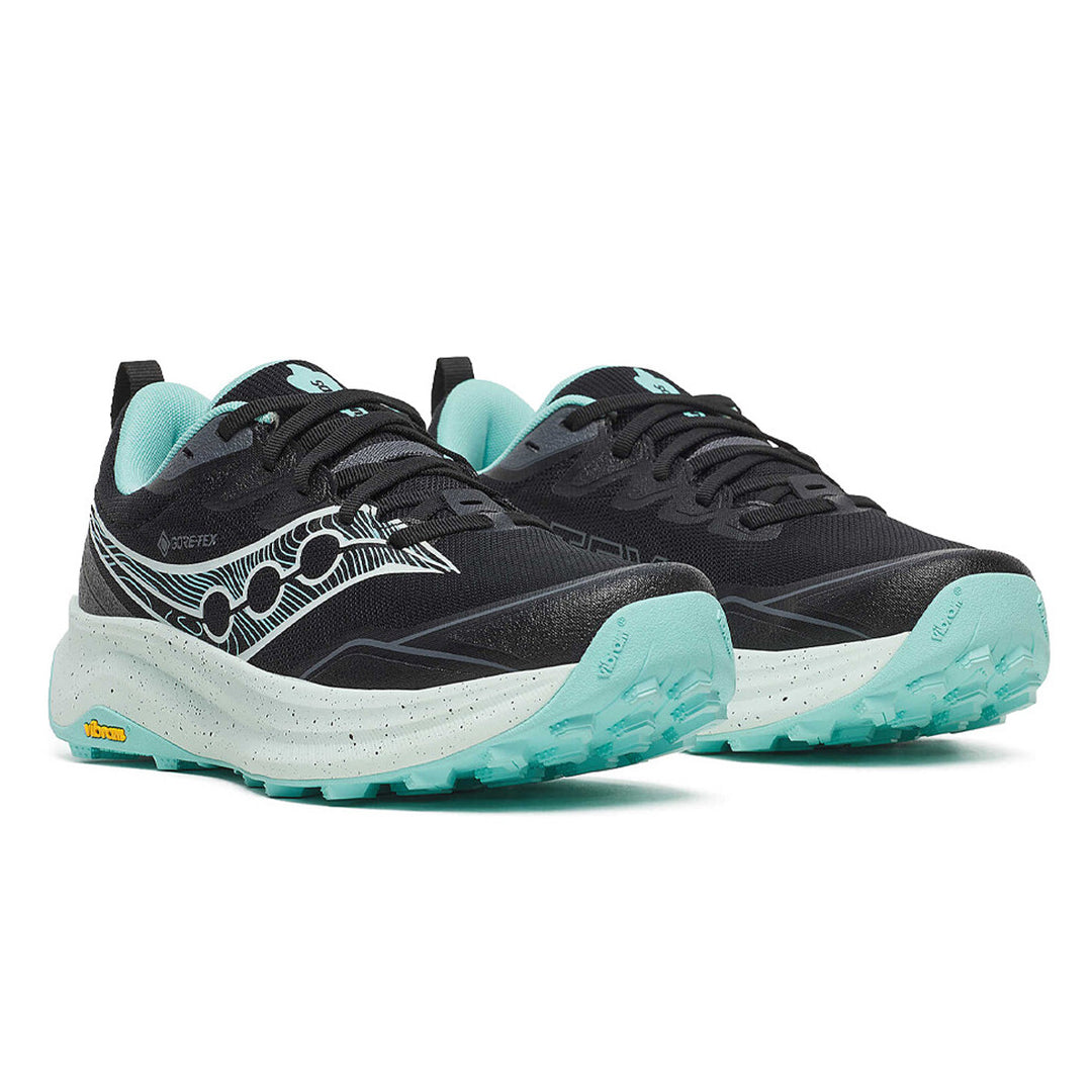Saucony Peregrine 16 GTX Womens | Black/aqua