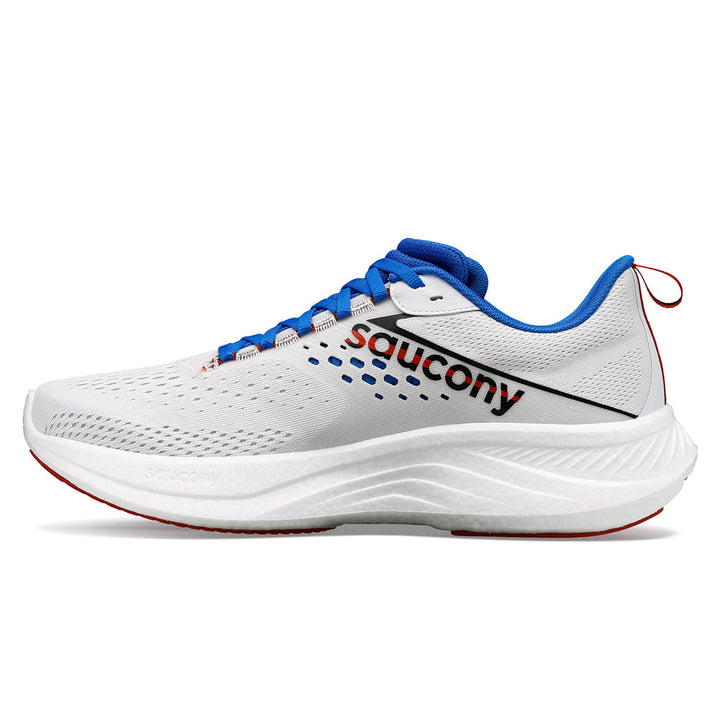 Saucony Ride 17 Mens | White/cobalt