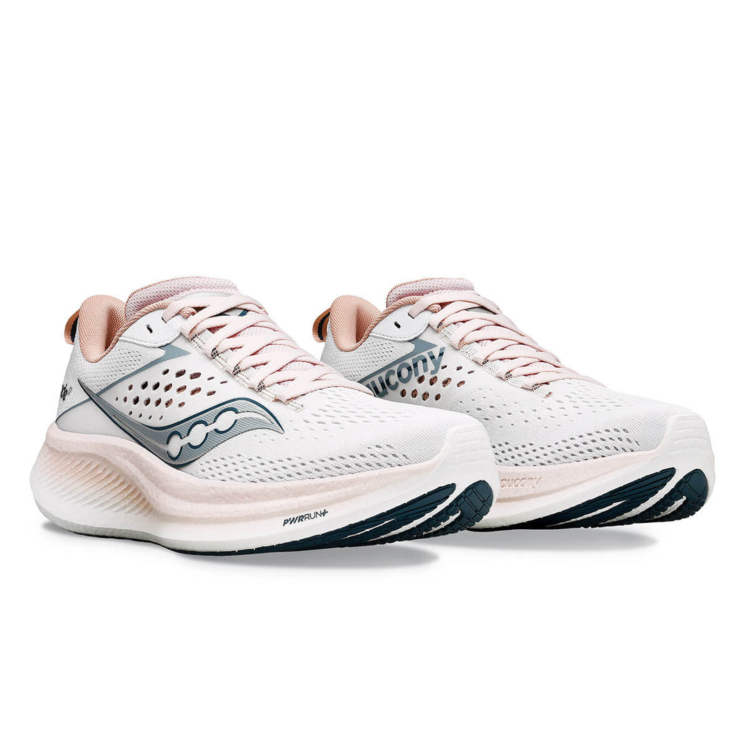 Saucony Ride 17 Womens | White/lotus