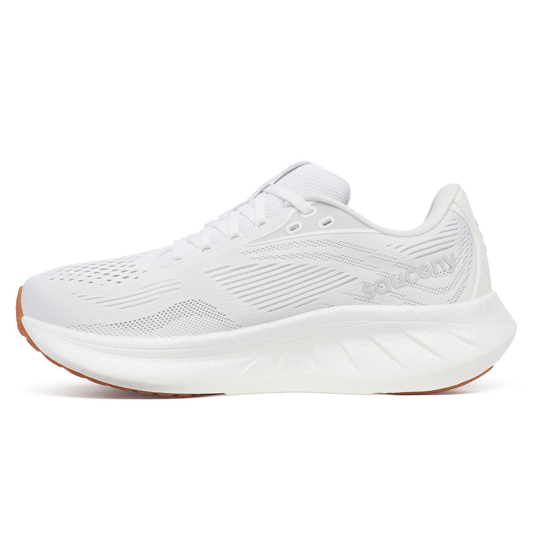 Saucony Ride 18 Womens | White/gum