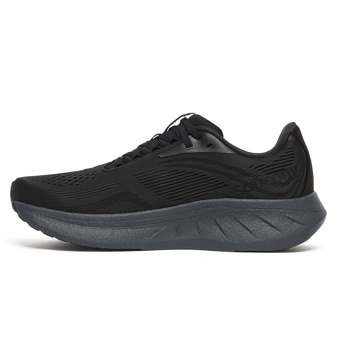 Saucony Ride 18 Mens | Black/shadow