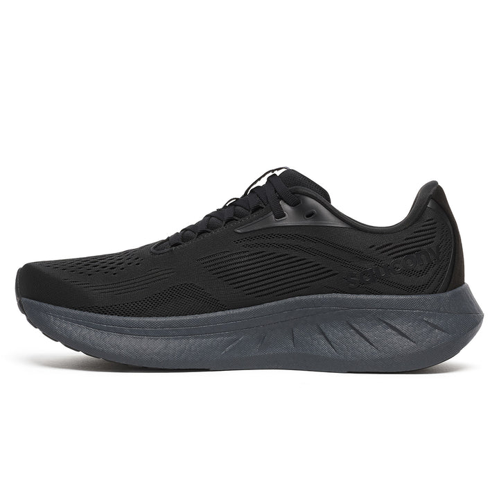 Saucony Ride 18 Mens | Black/shadow