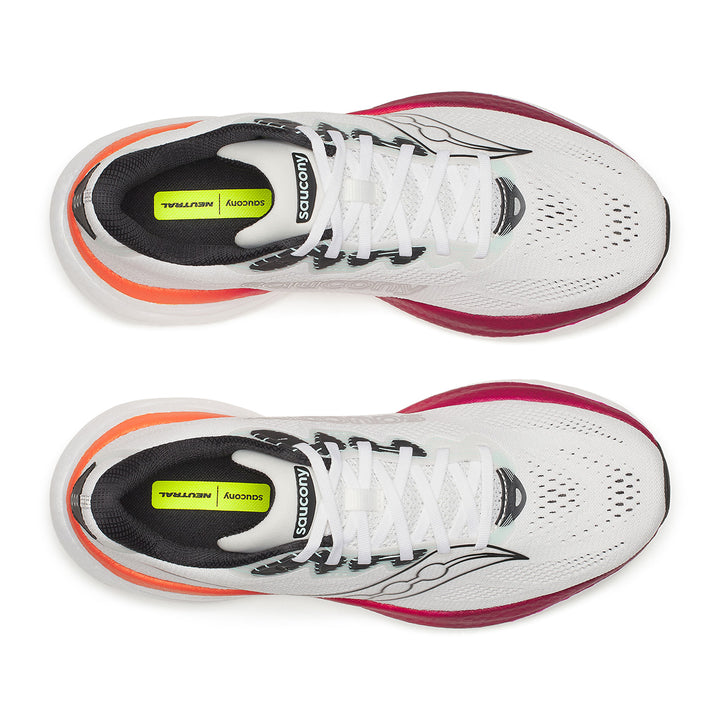 Saucony Ride 19 Mens | White/red