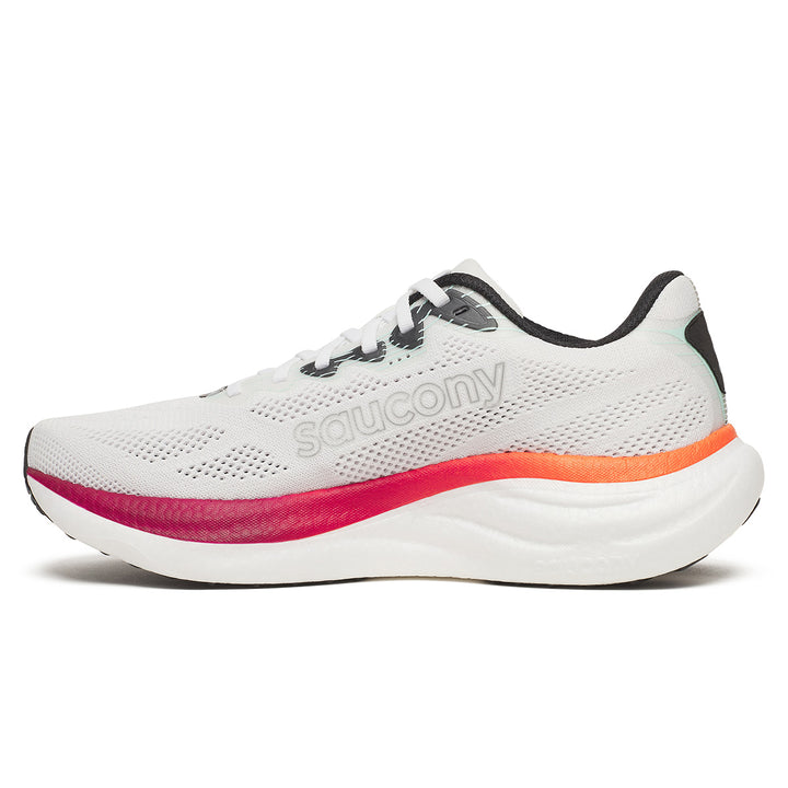 Saucony Ride 19 Mens | White/red