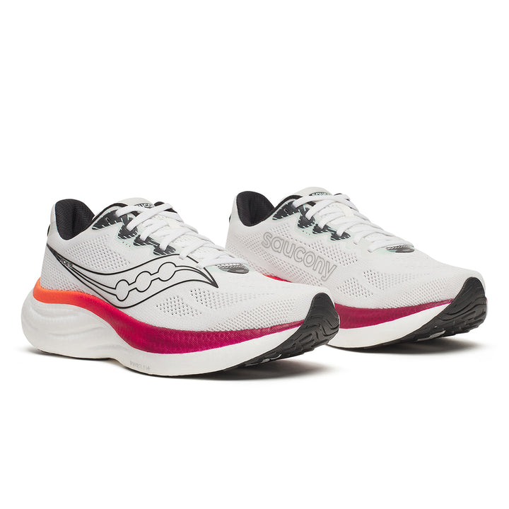 Saucony Ride 19 Mens | White/red