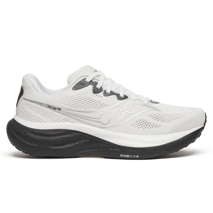 Saucony Ride 19 Mens | White/black