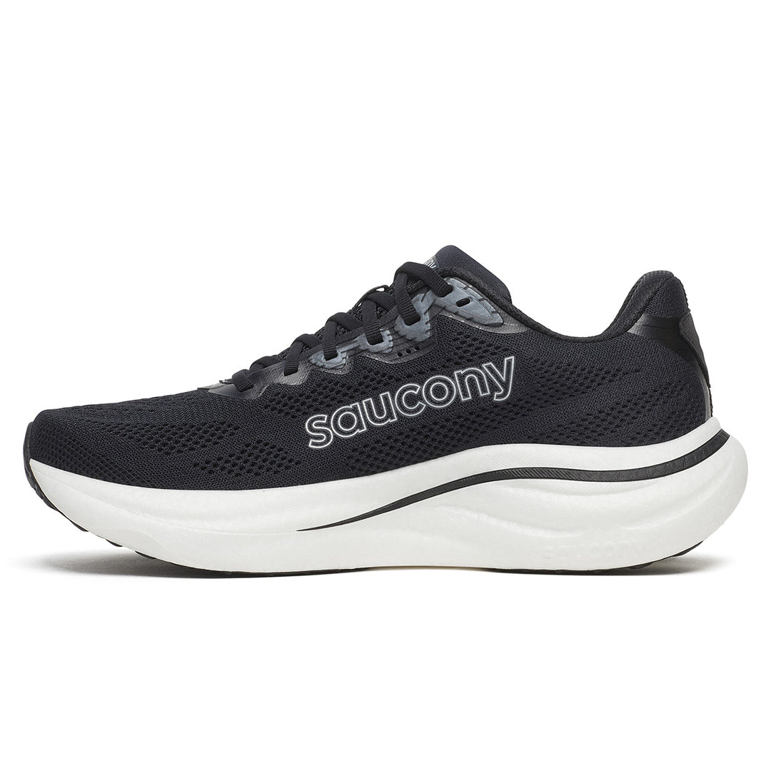 SAUCONY RIDE 19 MENS | BLACK/SILVER