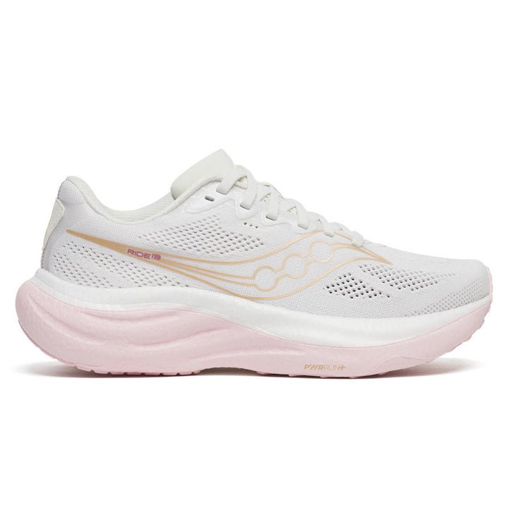 SAUCONY RIDE 19 WOMENS | WHITE/SILK