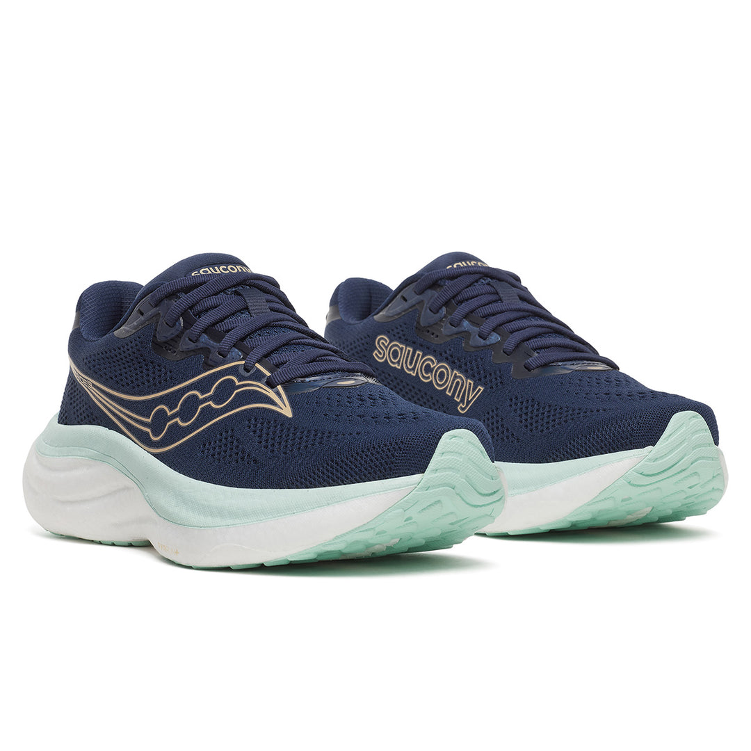 Saucony Ride 19 Womens | Navy/aqua