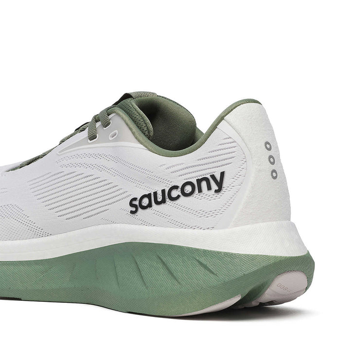 Saucony Ride 18 Mens | White/olivine