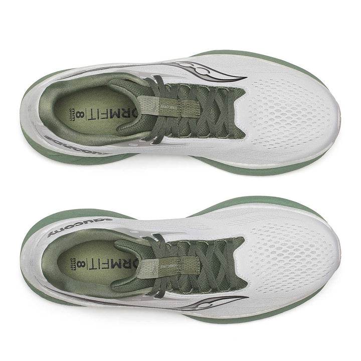Saucony Ride 18 Mens | White/olivine