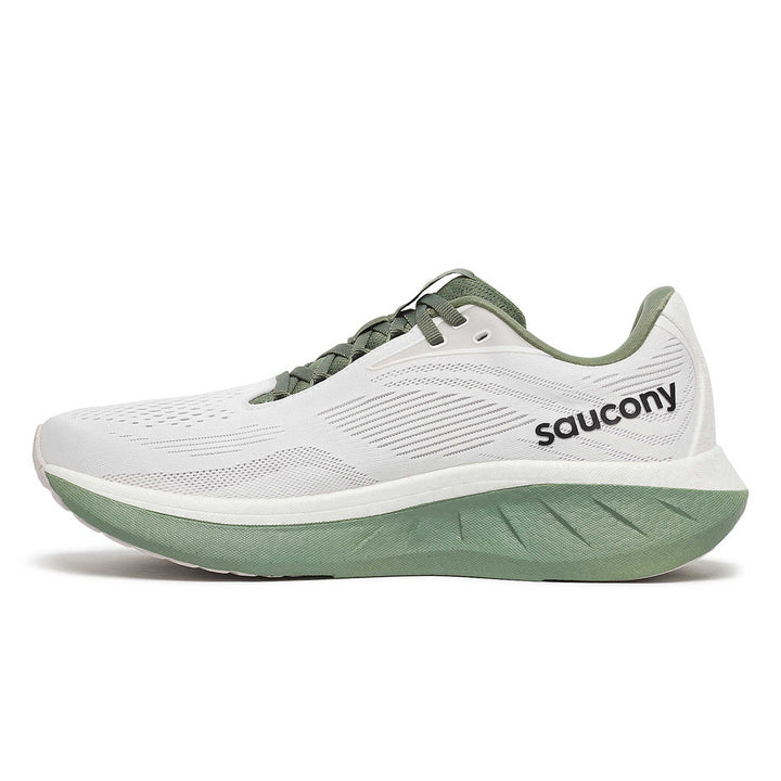 Saucony Ride 18 Mens | White/olivine