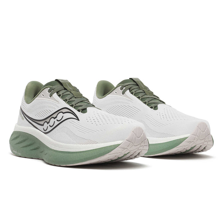 Saucony Ride 18 Mens | White/olivine