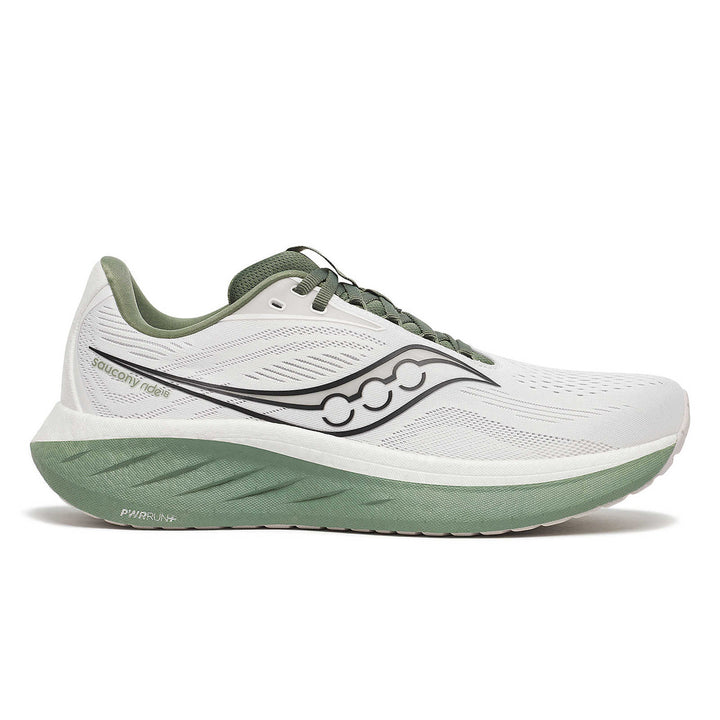Saucony Ride 18 Mens | White/olivine