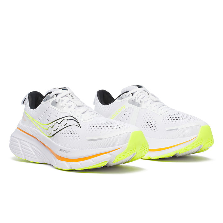 Saucony Guide 18 Mens | White/peel