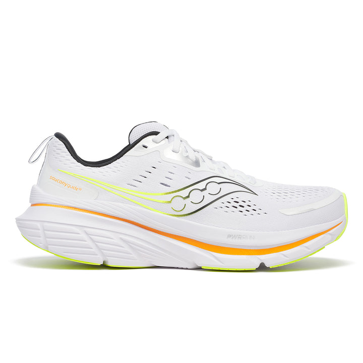 Saucony Guide 18 Mens | White/peel