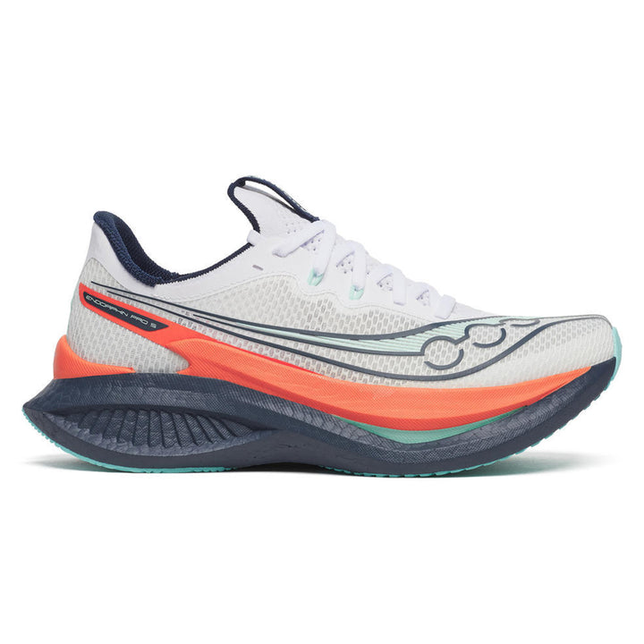 Saucony Endorphin Pro 5 Womens | White/navy