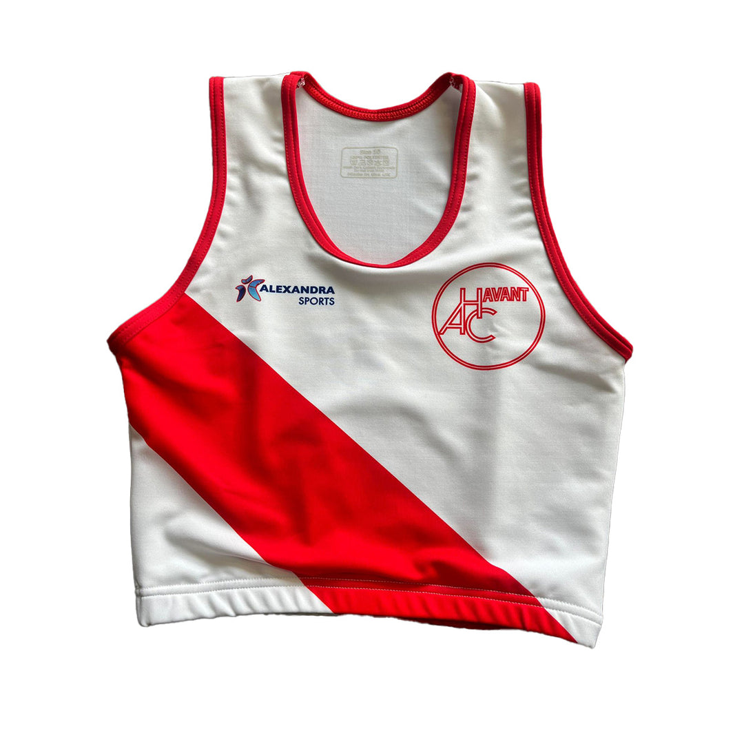 Havant Athletic Club Kit Crop Top Womens | White/red