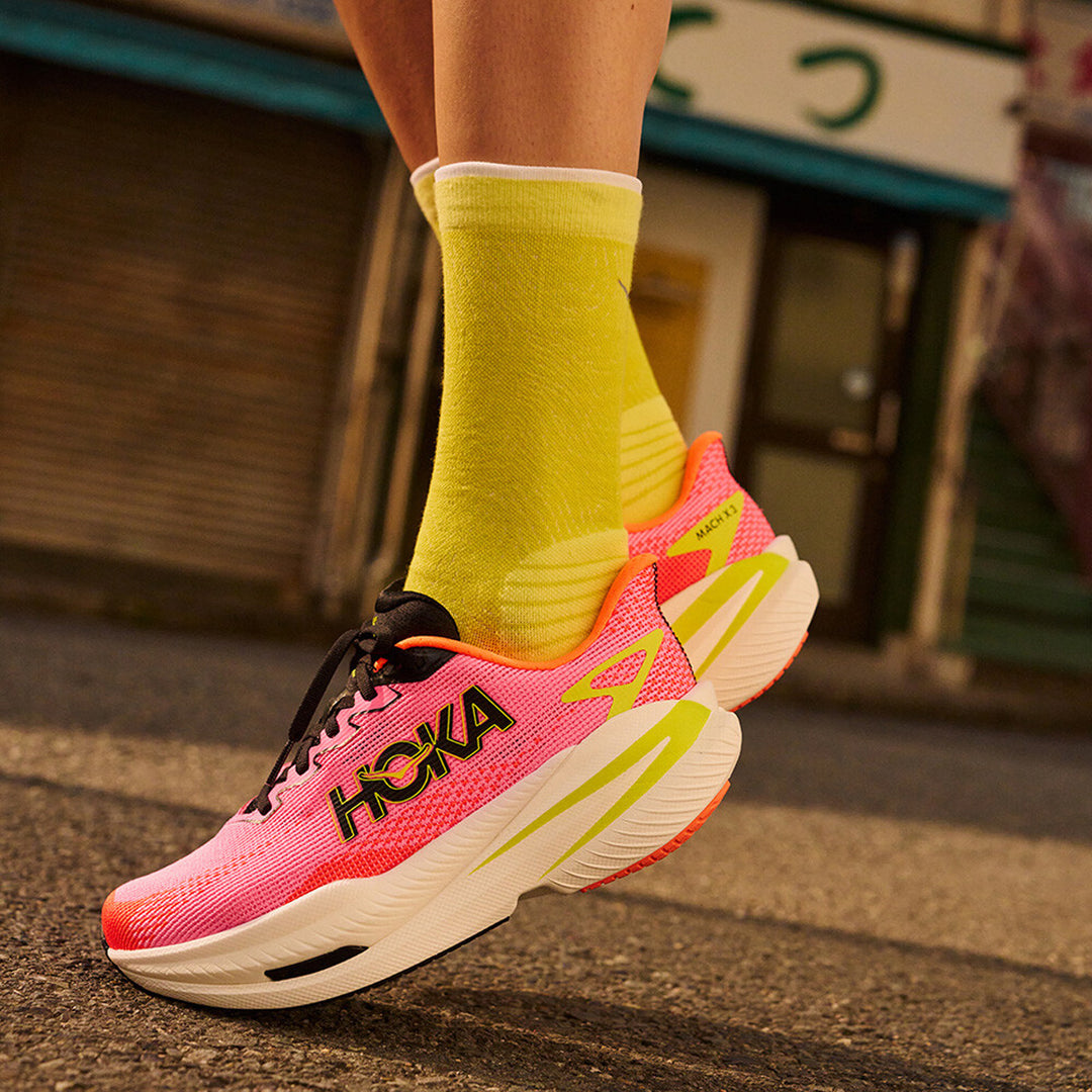 Hoka Mach X 3 Womens | Neon Rose / Neon Tangerine