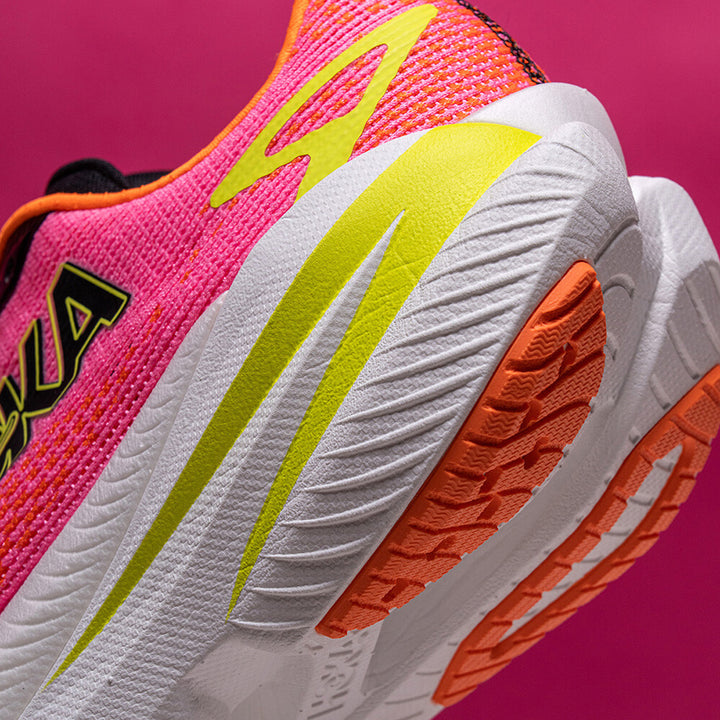 Hoka Mach X 3 Womens | Neon Rose / Neon Tangerine