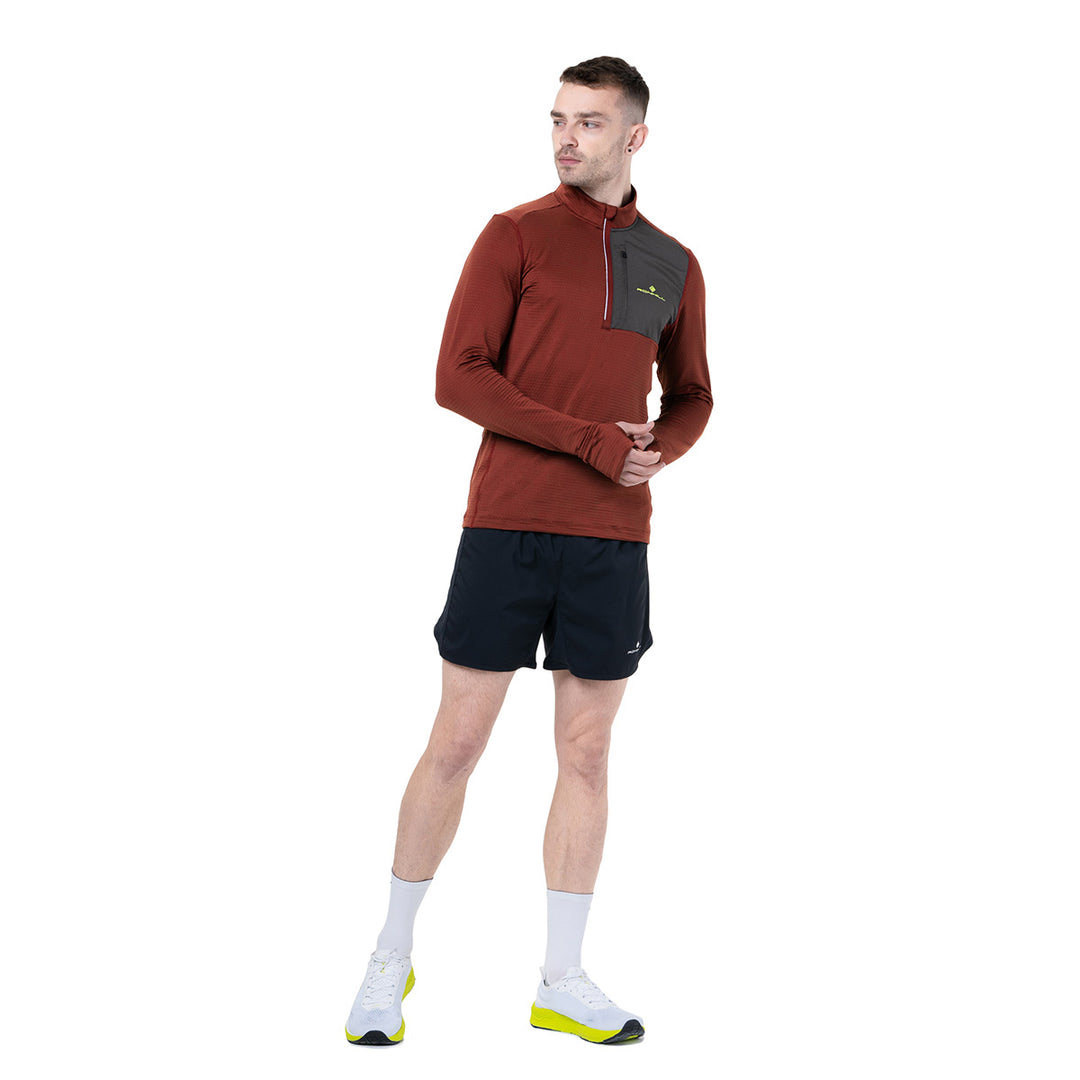 Ronhill Tech Winter 1/2 Zip Mens | Chestnut/Oxide
