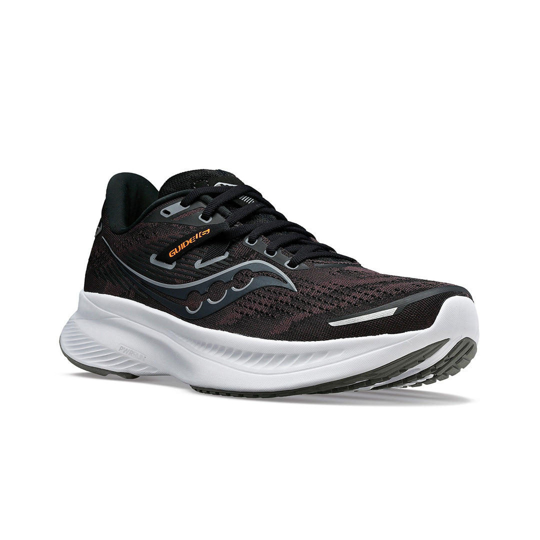 Saucony Guide 16 Womens Black white front