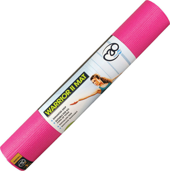 Fitness Mad Warrior Yoga Mat 183cm X 61cm Pink Alexandra Sports