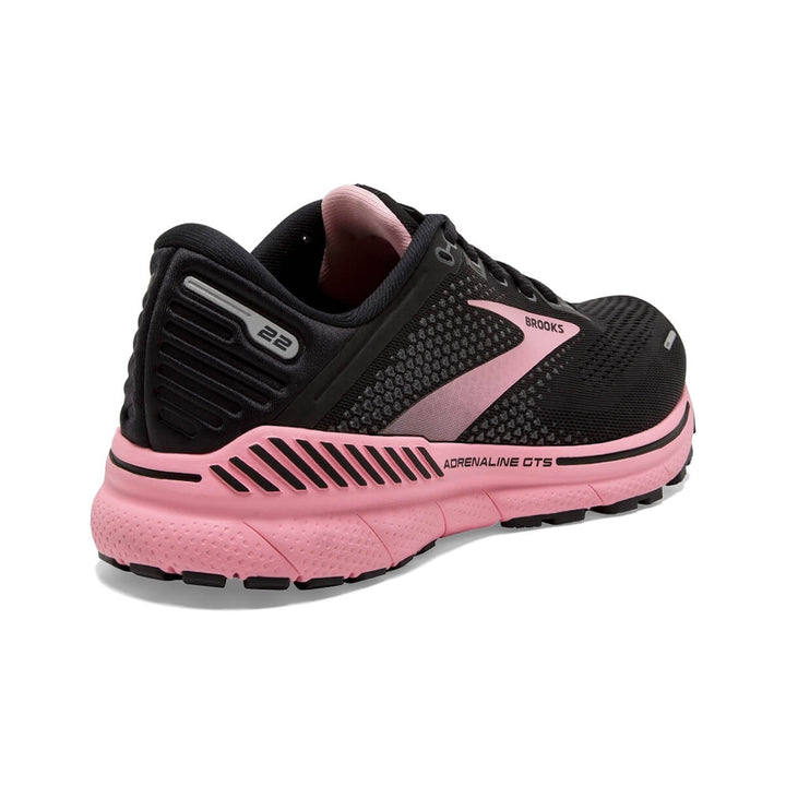 Brooks Adrenaline GTS 22 Womens | Black/dianthus/silver