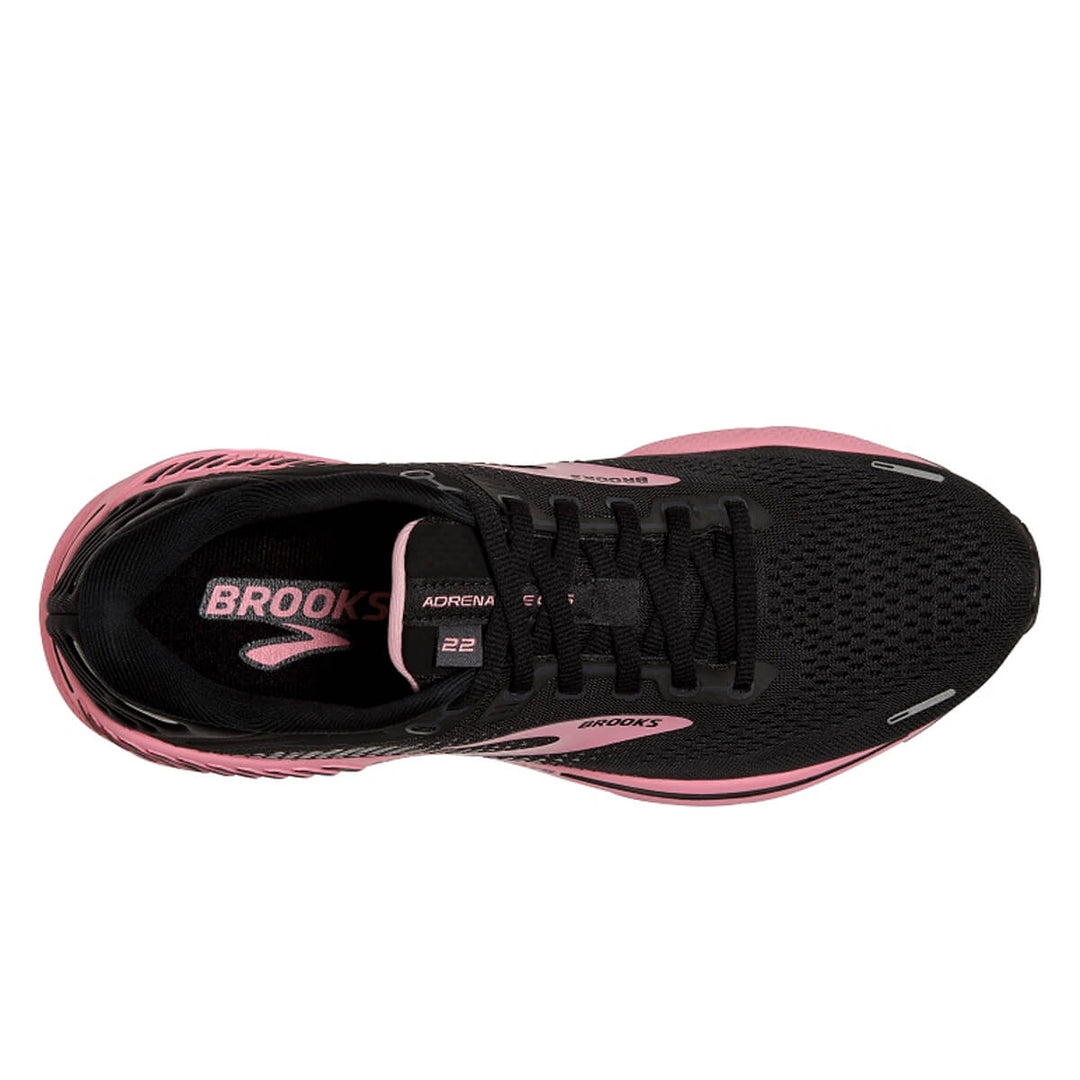 Brooks Adrenaline GTS 22 Womens | Black/dianthus/silver