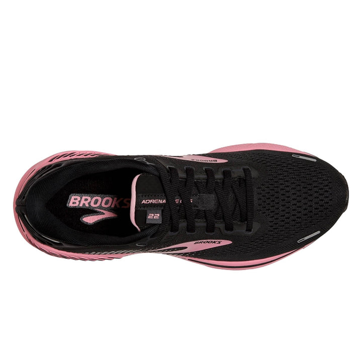 Brooks Adrenaline GTS 22 Womens | Black/dianthus/silver