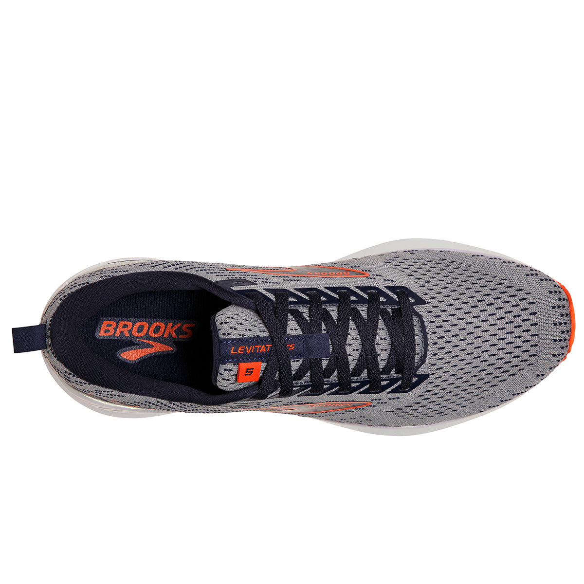 Brooks Levitate GTS 5 Mens Grey peacoat flame Alexandra Sports