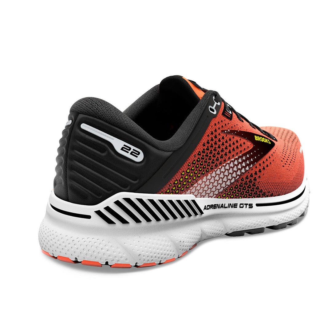 Brooks Adrenaline GTS 22 Mens | Orange/black/white