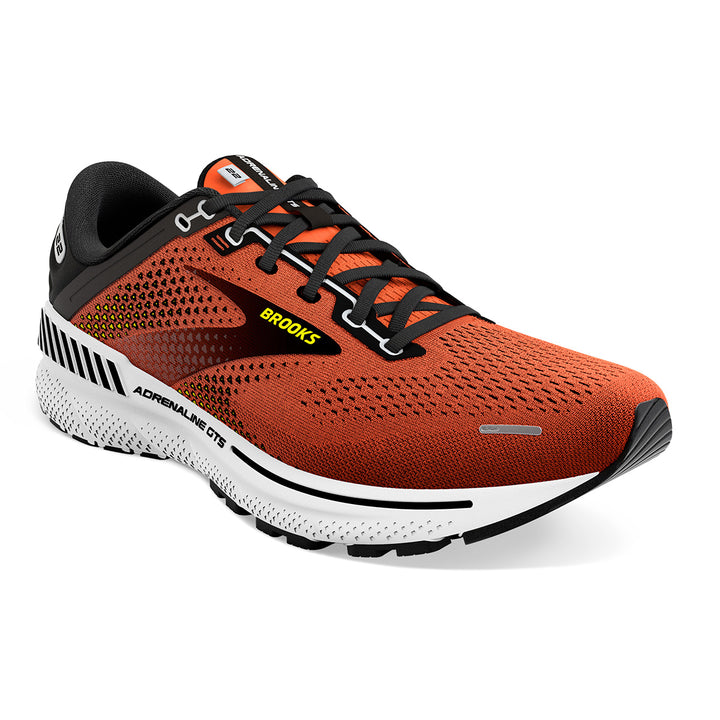 Brooks Adrenaline GTS 22 Mens | Orange/black/white