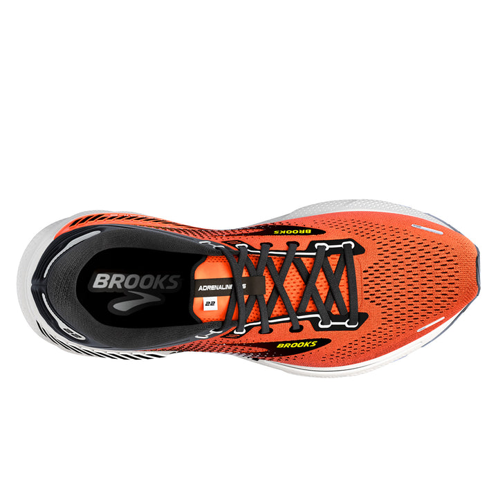 Brooks Adrenaline GTS 22 Mens | Orange/black/white