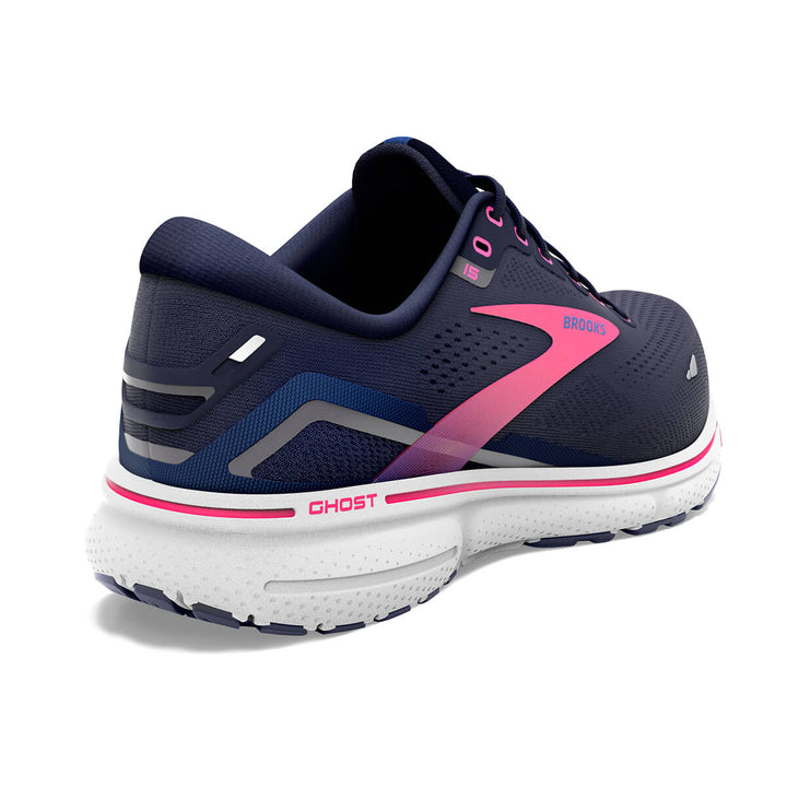 Brooks Ghost 15 Womens | Peacoat/blue/pink