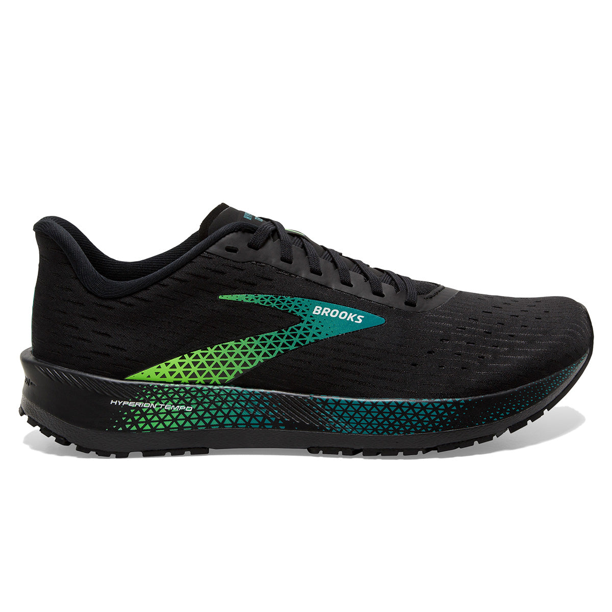 Brooks Hyperion Tempo Mens Black kayaking green Gecko Alexandra Sports