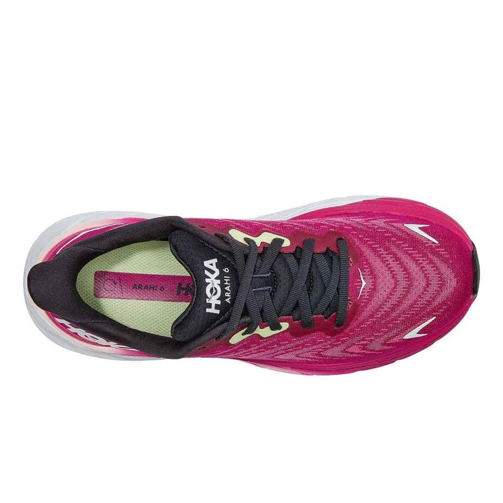 Hoka Arahi 6 Womens | Festival Fuchsia / Ibis Rose